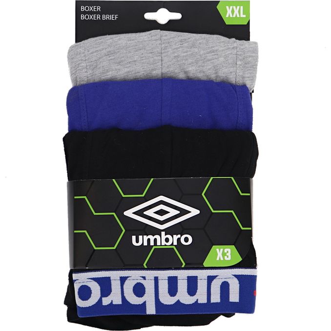 Umbro Kalsonger Svart/Grå/Navy XXL 3-pack 