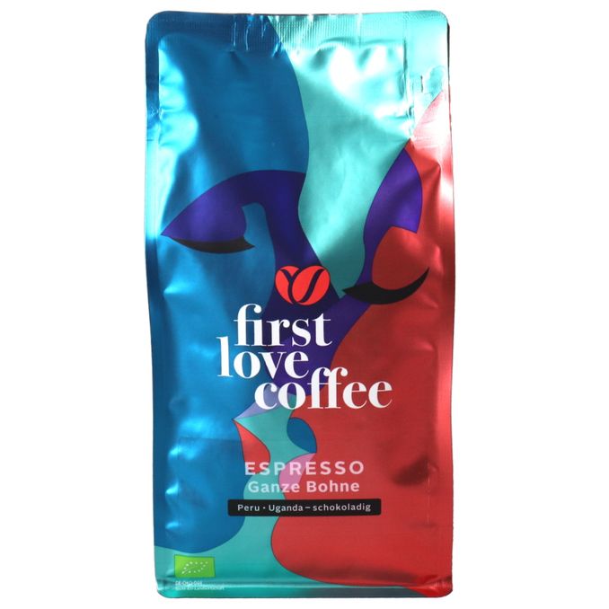 FirstLoveCoffee BIO Espresso, ganze Bohnen