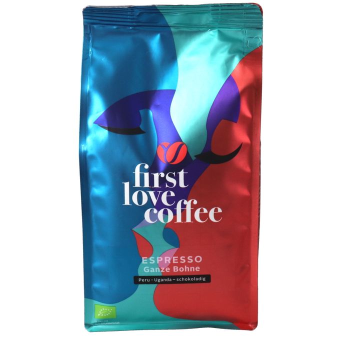 FirstLoveCoffee BIO Espresso, ganze Bohnen