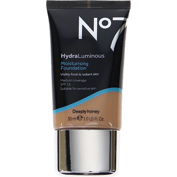 No7 HydraLuminous Moisturising Foundation SPF15 Deeply Honey 30ml, 30