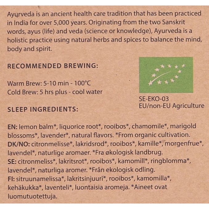 Teministeriet Te Ayurveda Sleep Eko