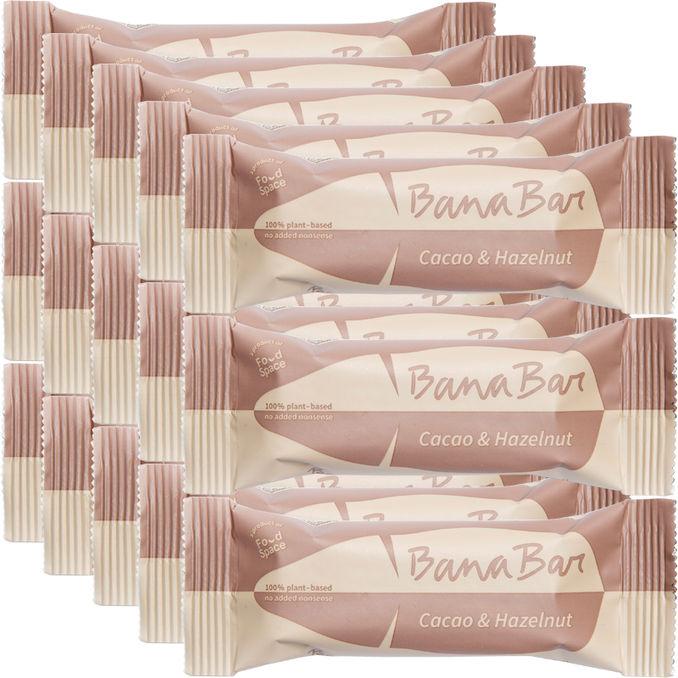 Banabar BIO Bananenriegel mit Kakao & Haselnuss, 15er Pack