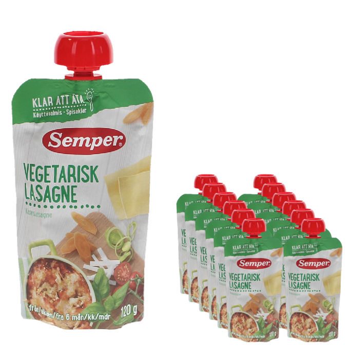 Semper Vegetarisk Lasagne 6 Månaders 12-pack