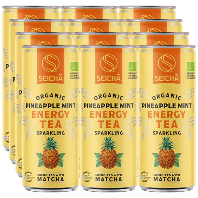 Seicha BIO Matcha Tee Ananas & Minze, 12er Pack (EINWEG) zzgl. Pfand