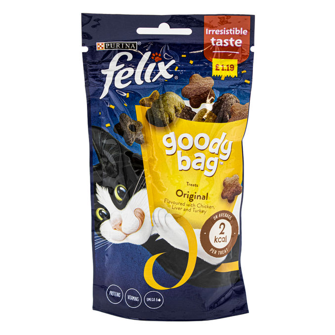 Felix Goody Bag Cat Treats Original Mix 60g, 60g from Felix Motatos