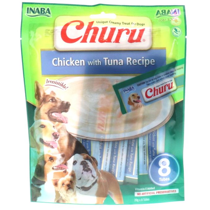 INABA Hundesnack Huhn und Thunfisch, 8 Sticks