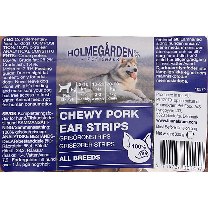Classic Trockenware Schweineohrmuscheln Für Hunde – 1 Kg, Natürlicher Snack Ohne Zusätze
