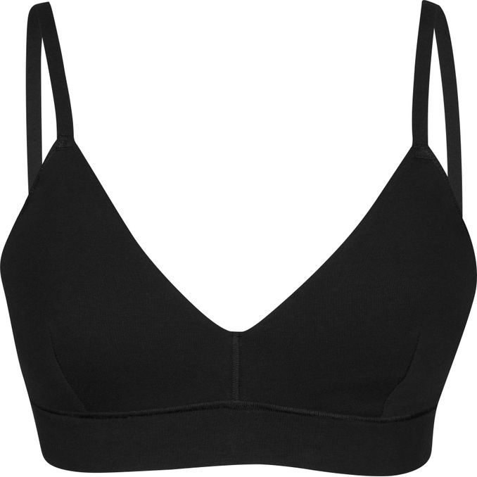 Pierre Robert Cotton Bra Large Black Organic Cotton