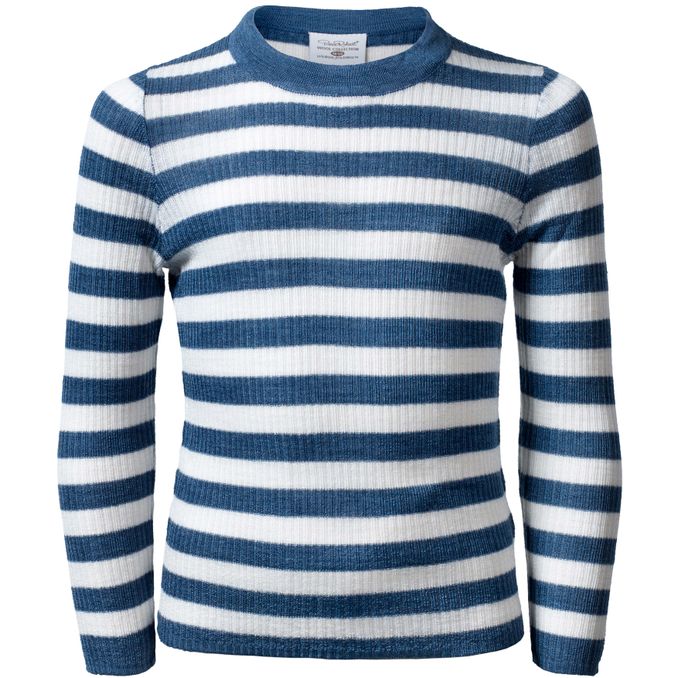 Pierre Robert Pitkähihainen Lasten Paita Sininen & Valkoinen 98-104 