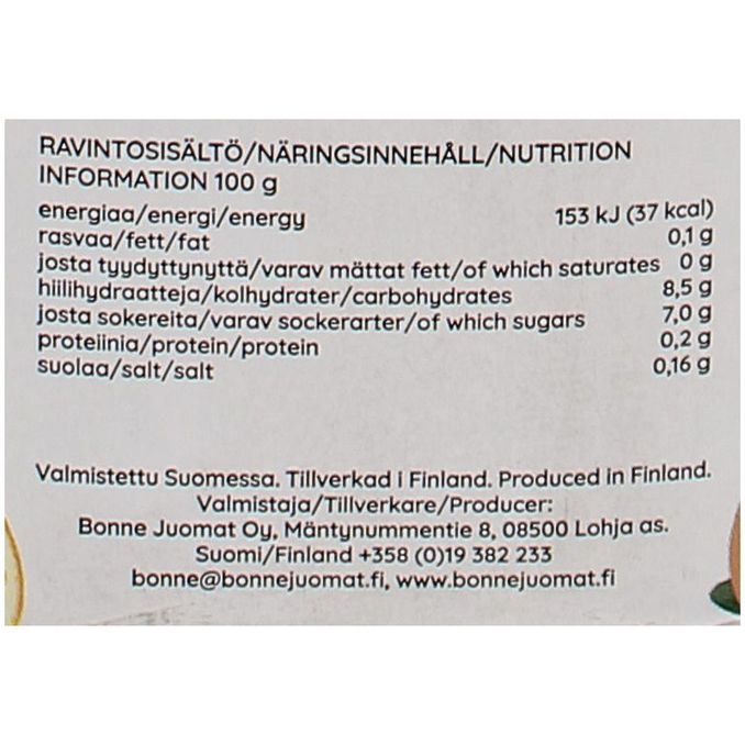 Näringsinnehåll Apelsinjuice