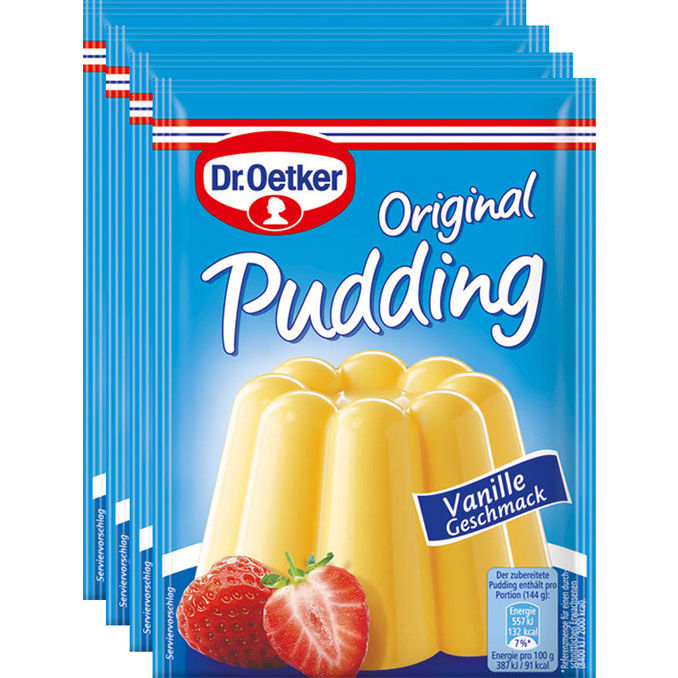 Dr. Oetker Pudding Vanille, 4er Pack