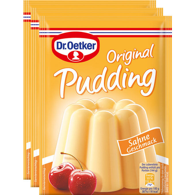 Dr. Oetker Pudding Sahne, 3er Pack