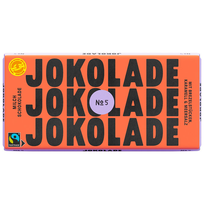 JOKOLADE Schokolade Brezel, Karamell & Meersalz 