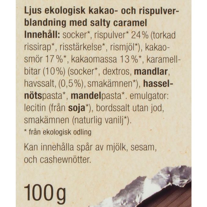 Green Star Vegan Vegansk Mjölkchoklad Salt Karamell