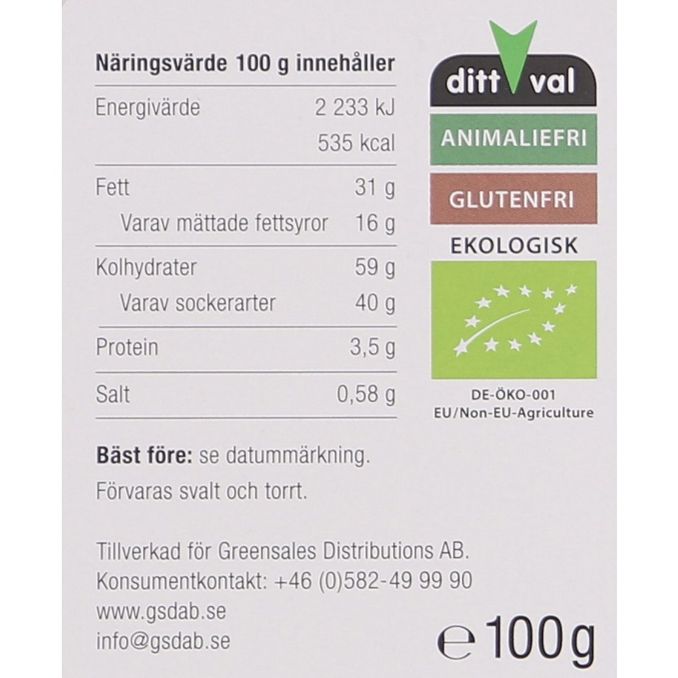 Green Star Vegan Vegansk Mjölkchoklad Salt Karamell
