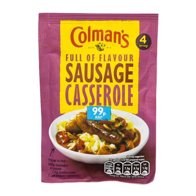 Colman's Sausage Casserole Recipe Mix 39g, 39g from Colmans Motatos