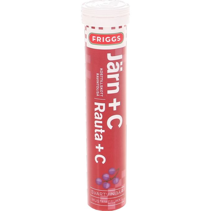 Friggs Brusetabletter Jern & C-vitamin Solbær