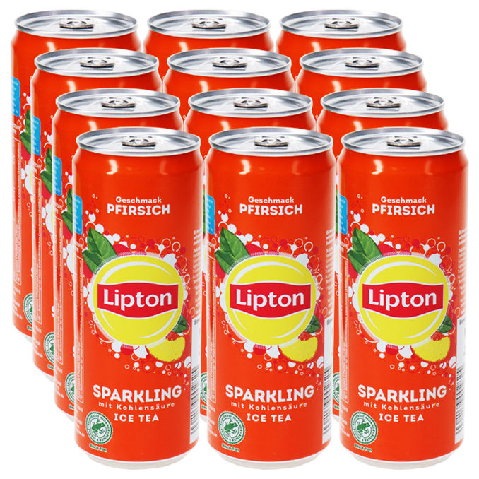 Lipton  Sparkling Eistee Pfirsich, 12er Pack (EINWEG) zzgl. Pfand