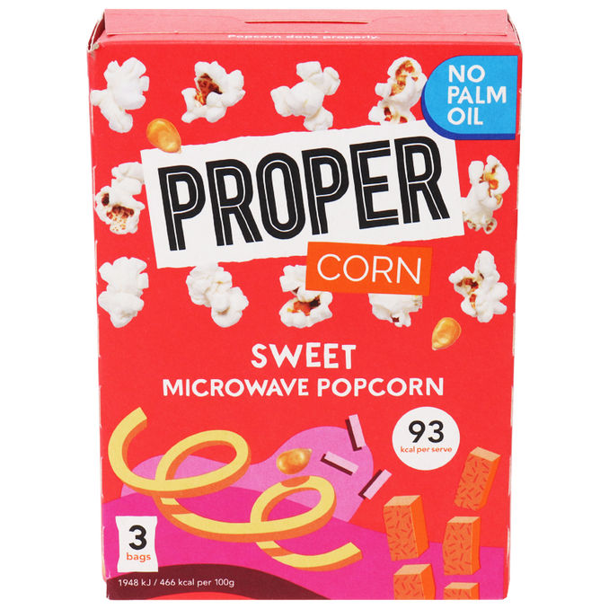 Proper Mikrowellen-Popcorn, 3er Pack