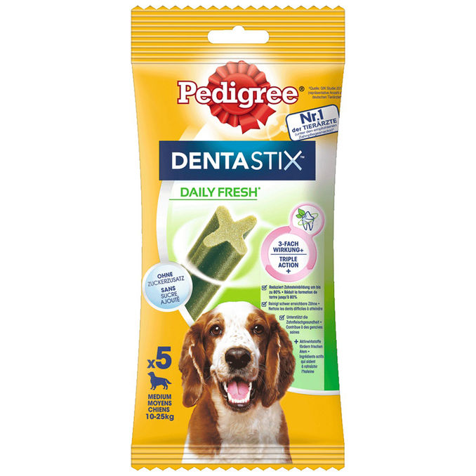 Pedigree® Denta Stix Daily Fresh - Für mittelgroße Hunde 10-25kg 128 g