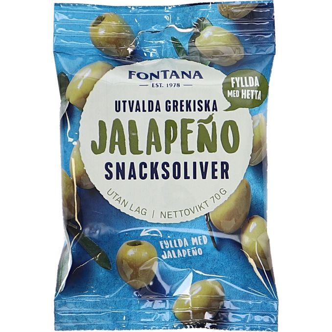 Fontana 2 x Snacksoliver Jalapeño Fyllda