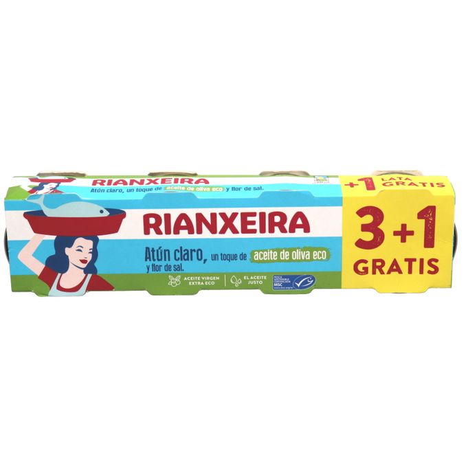 Rianxeira Thunfisch in Olivenöl, 4er Pack