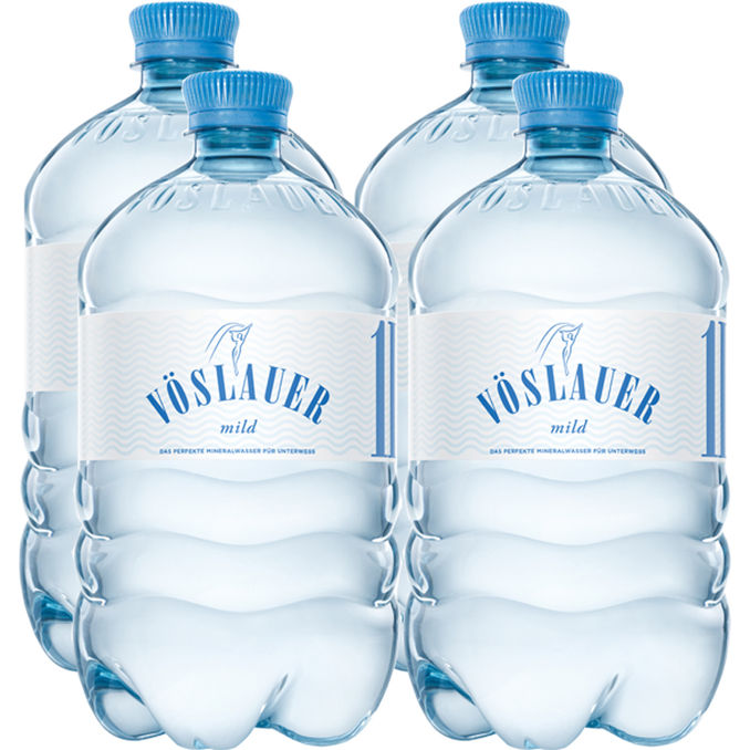 Vöslauer Mineralwasser mit Kohlensäure, 4er Pack (EINWEG) zzgl. Pfand