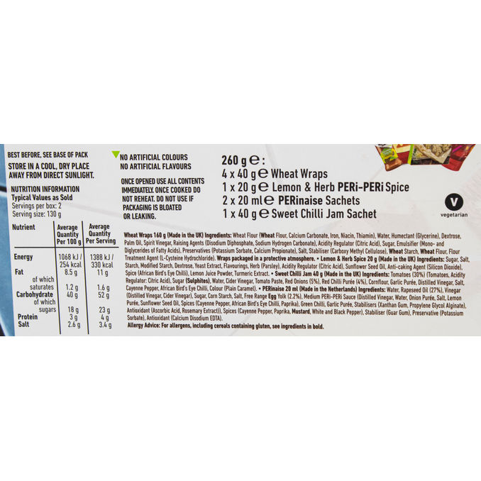 Nando's Wrap Kit Lemon & Herb Meal Kit 260g, 260g from Nandos Motatos