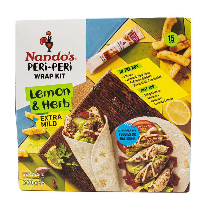 Nando's Wrap Kit Lemon & Herb Meal Kit 260g, 260g from Nandos Motatos