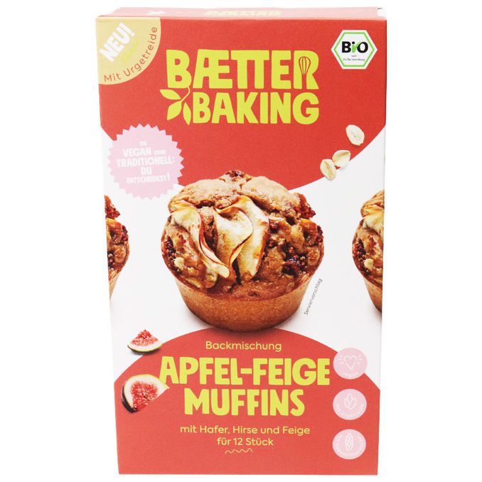 Baetter Baking BIO Backmischung Apfel-Feige Muffins