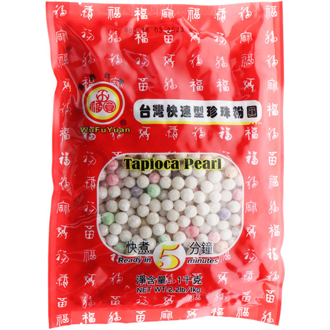 Wu Fu Yuan Tapioka Perlen bunt