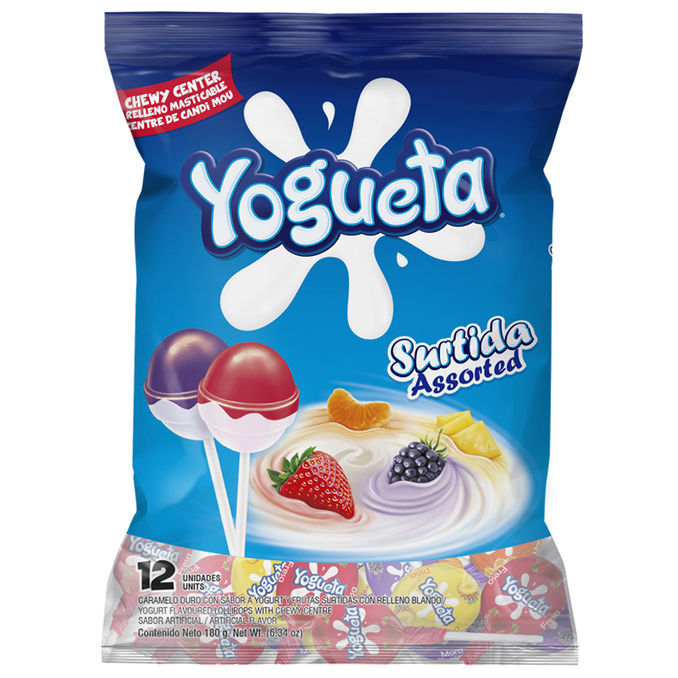 Yogueta Lollies Joghurt & Frucht mit Kaubonbon Center