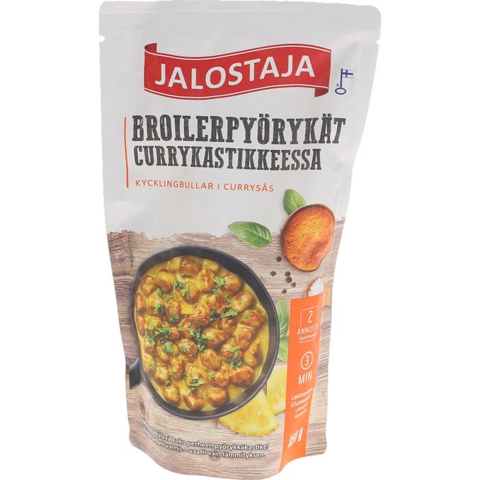 Jalostaja Broilerpyörykät Currykastikkeessa