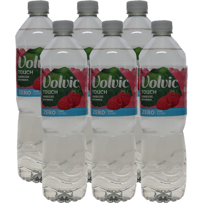 Volvic Mineralwasser Touch Zero Himbeere, 6er Pack (EINWEG) zzgl. Pfand