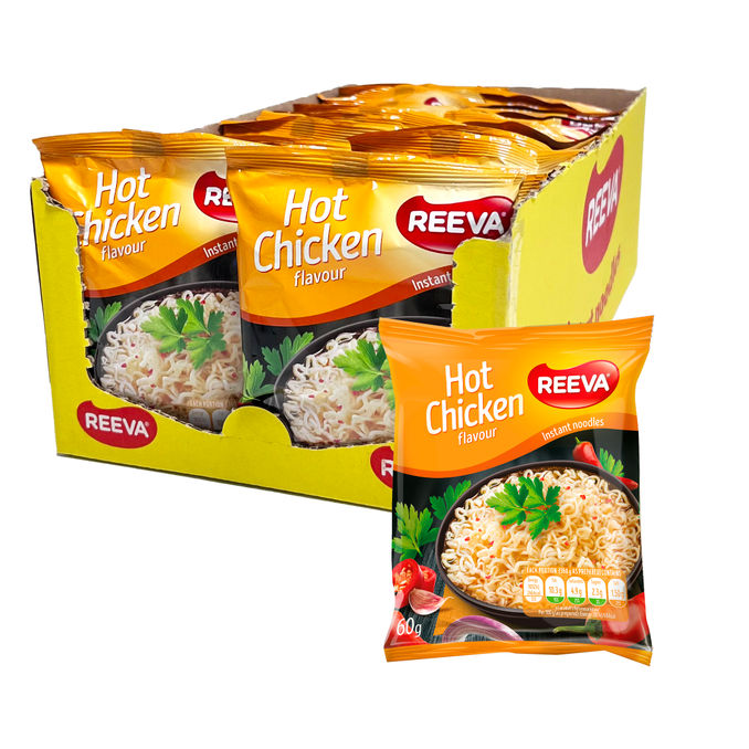 Läs mer om Reeva Snabbnudlar Hot Chicken 24-pack