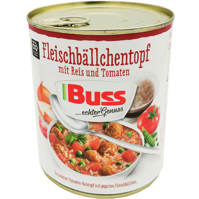 Buss Fleischbällchentopf mit Reis und Tomaten