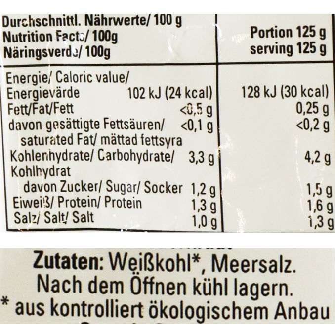 Bio Fit BIO Sauerkraut