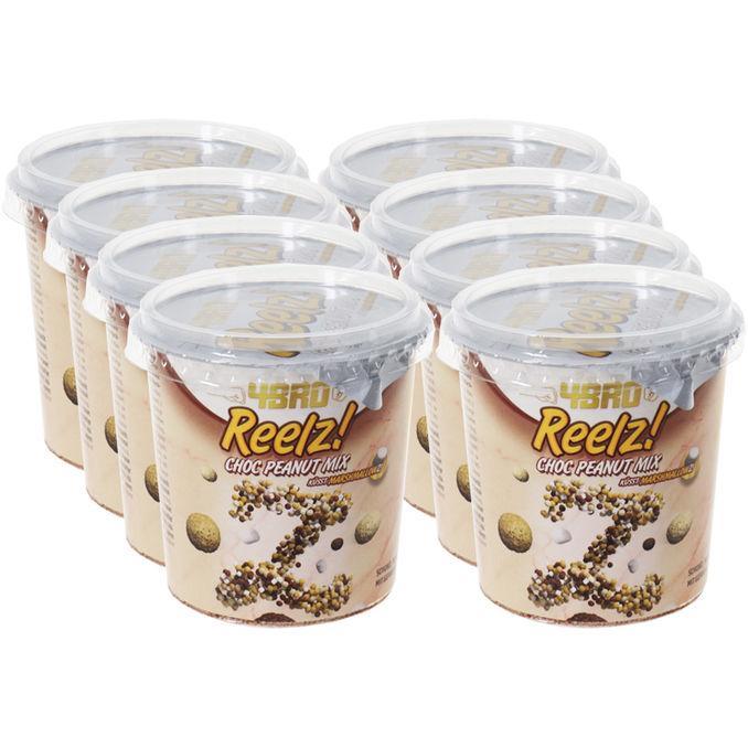 4Bro ReelZ! Schoko-Erdnuss Mix mit Marshmallows, 8er Pack