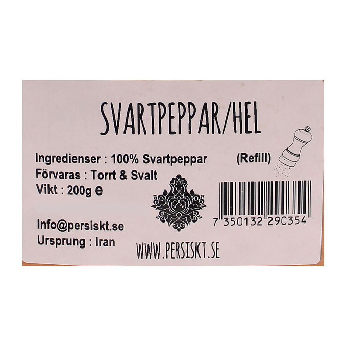 Persiskt Svartpeppar Hel