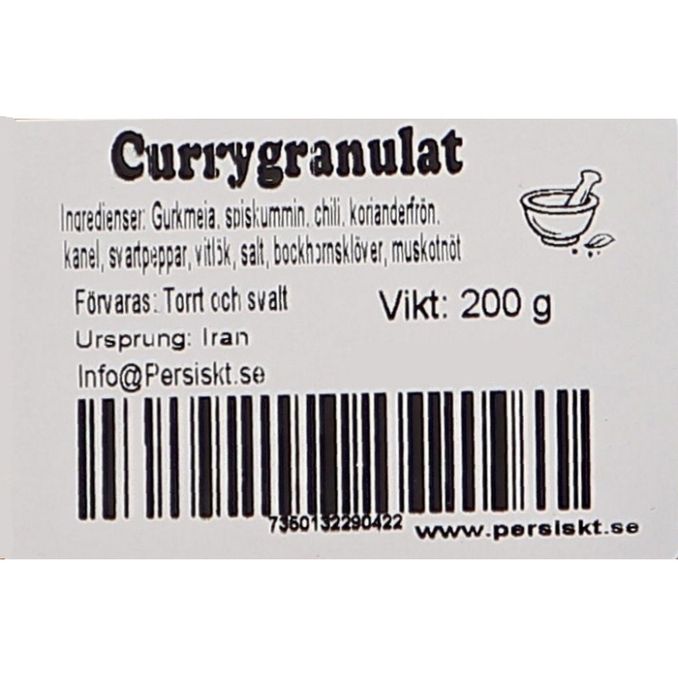 Persiskt Curry Granulat
