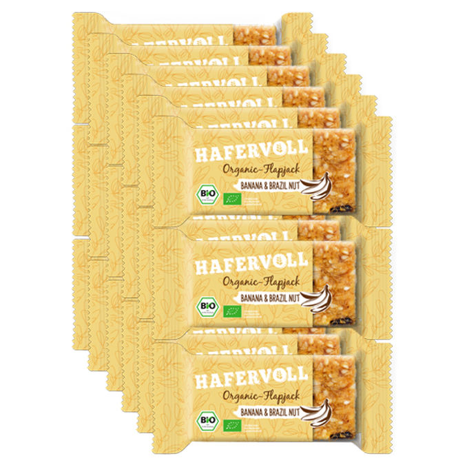HAFERVOLL BIO Haferriegel Banane & Nuss, 18er Pack