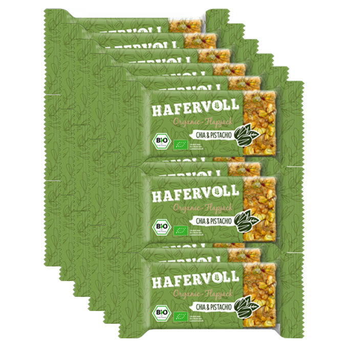 HAFERVOLL BIO Haferriegel mit Chia & Pistazie, 18er Pack