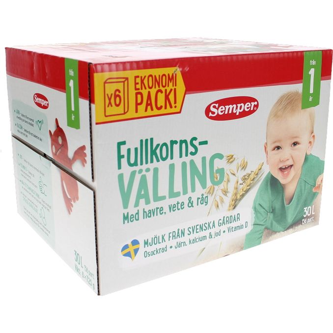 Semper Fullkornsvälling 1 år 6-pack