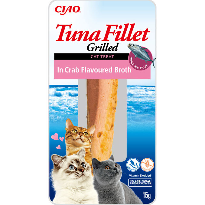 CIAO Katzenfutter Thunfischfilet in Krabbenbrühe