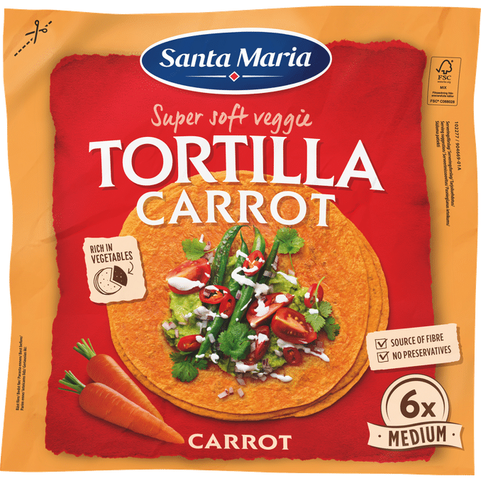 Santa Maria 2 x Tortilla Carrot Medium