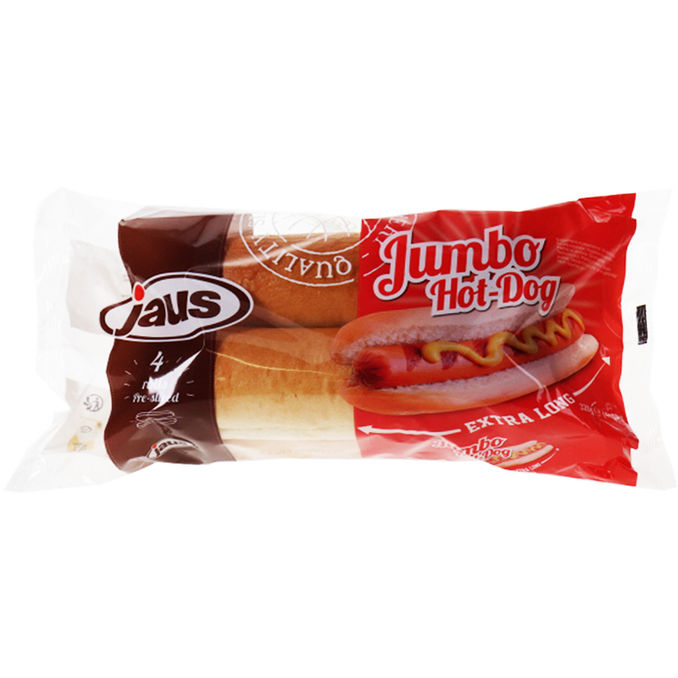 Jaus Bakery Hot Dog Brötchen, 4er Pack
