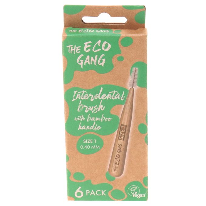 The Eco Gang Bambus Zwischenzahnbürste (Größe 1 - 0,4mm), 6er Pack