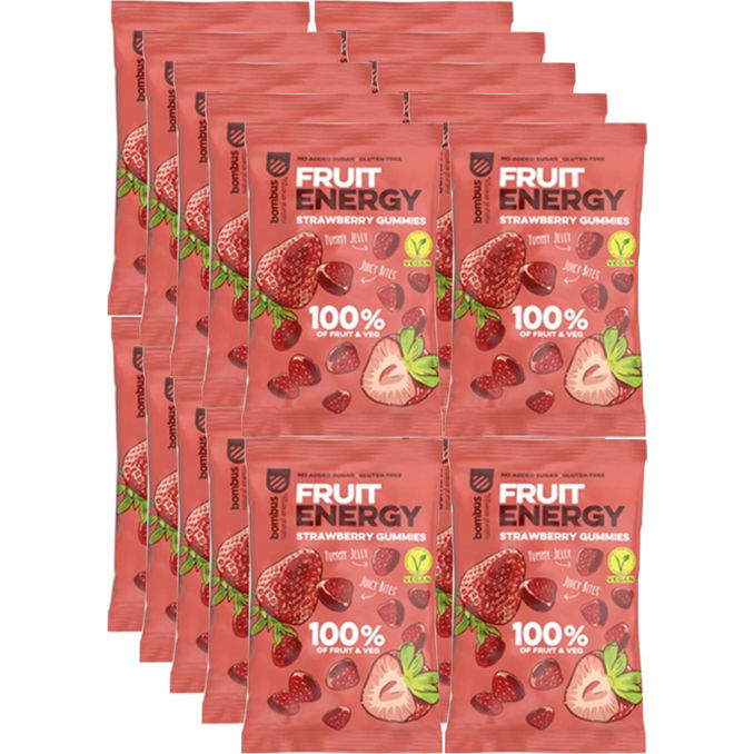 Bombus Fruchtgummis Erdbeere, 20er Pack