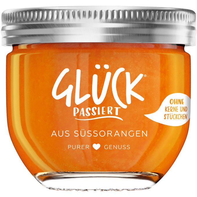 Glück Fruchtaufstrich Passierte Süßorangen