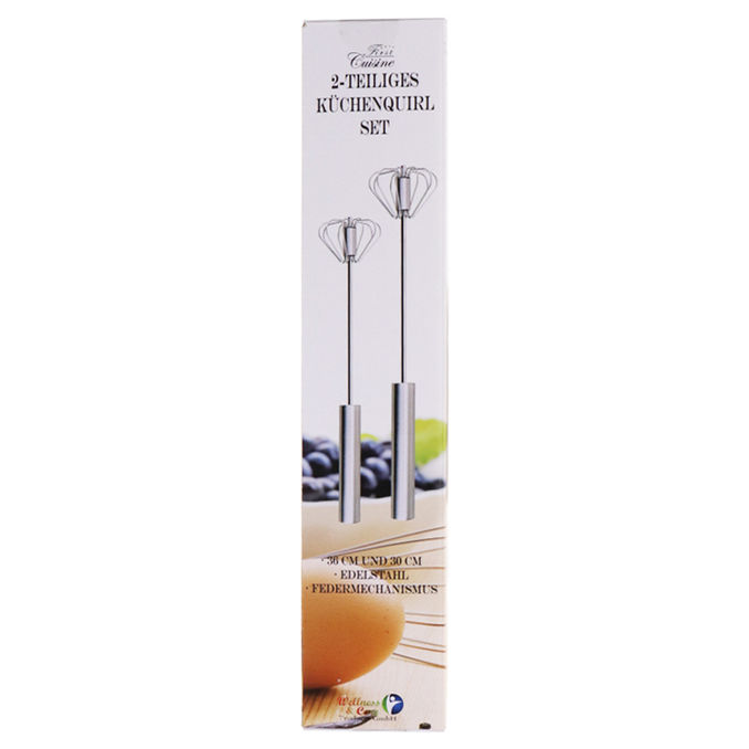 First Cuisine Edelstahl-Quirl, 2er Pack